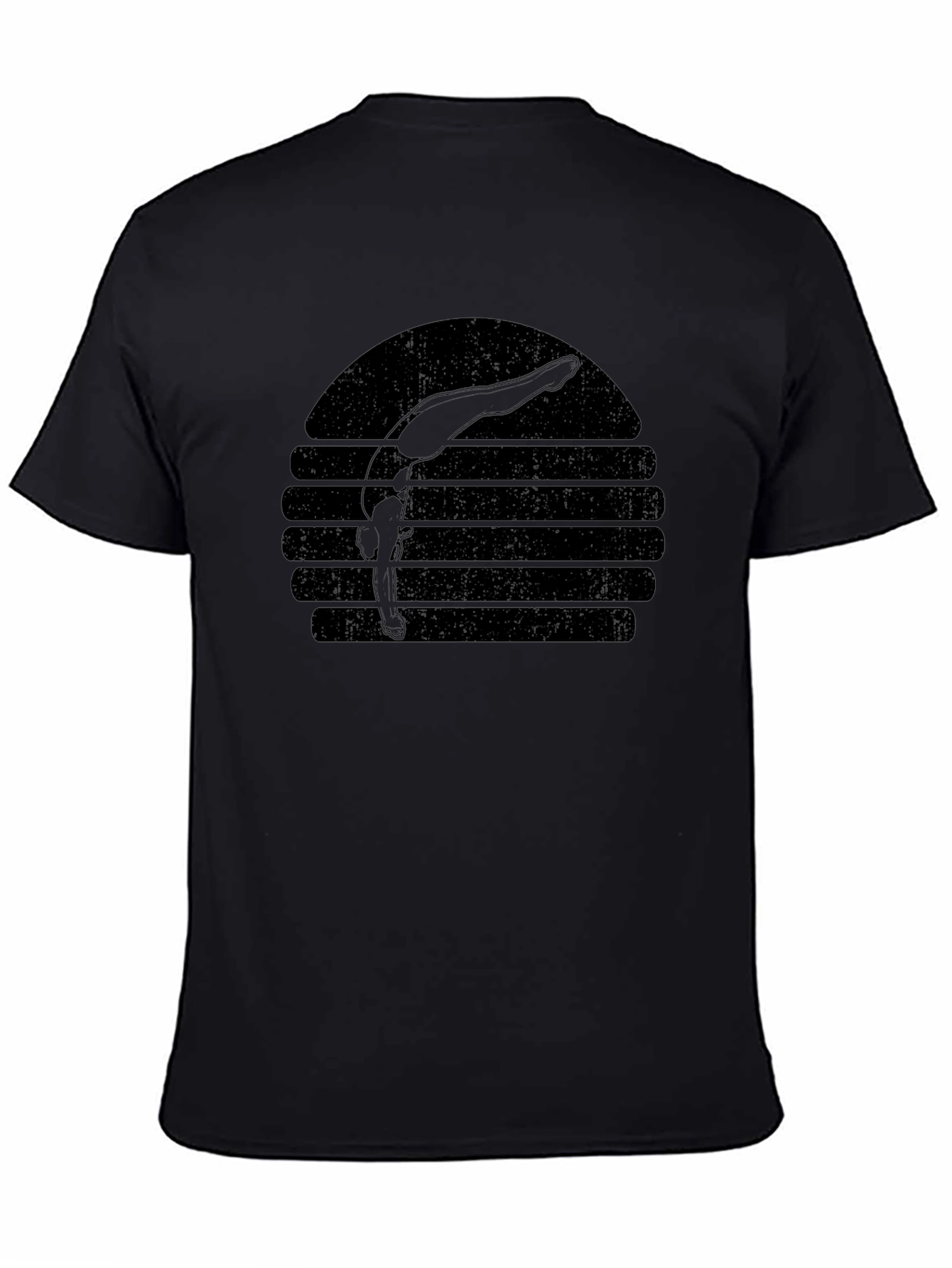 Retro Gymnastics Silhouette T-Shirt - Black