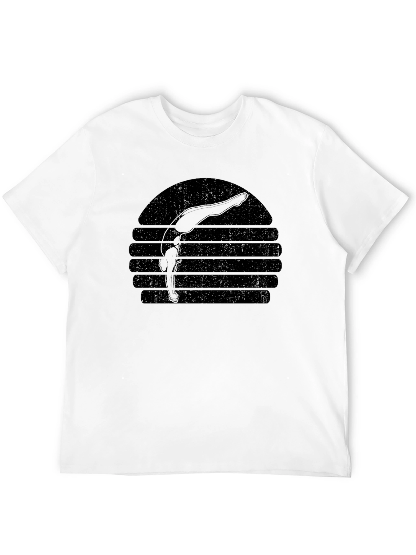 Retro Gymnastics Silhouette T-Shirt - Black