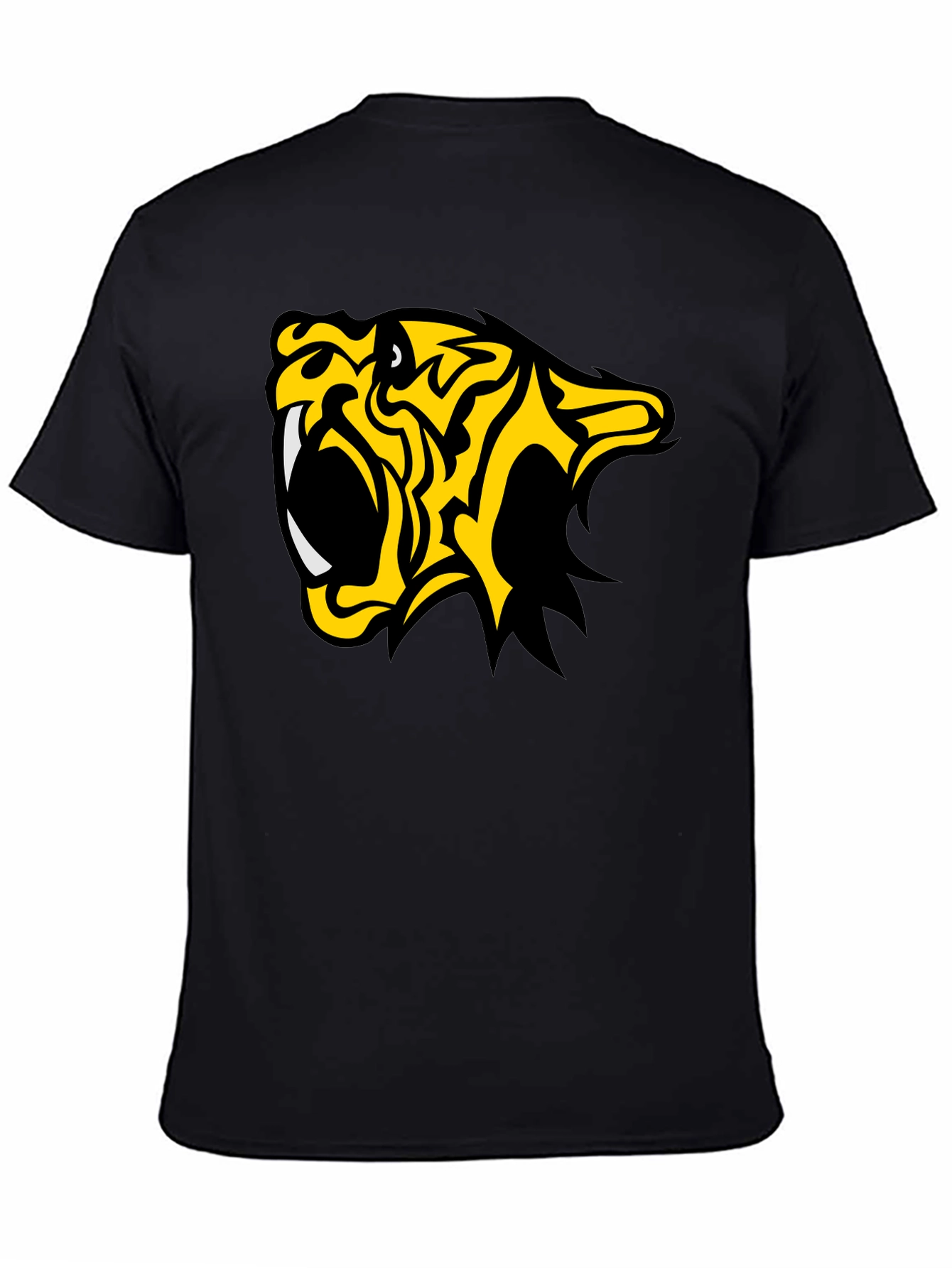 Fierce Tiger Graphic Tee - Bold Black Cotton T-Shirt