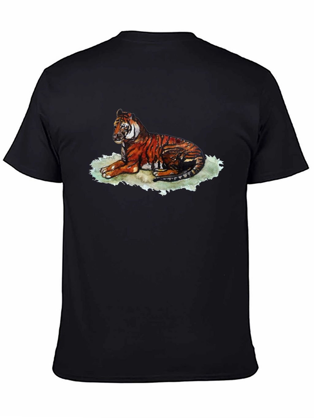 Tiger Graphic T-Shirt - Black Relaxed Fit
