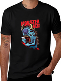 Monster Jazz Graphic Tee - Cool Creature Design