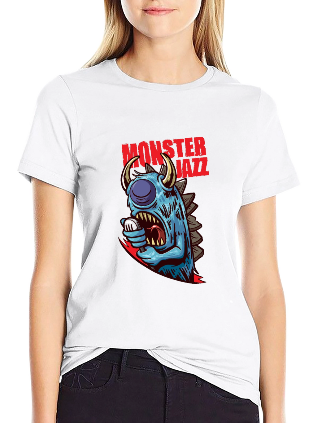 Monster Jazz Graphic Tee - Cool Creature Design