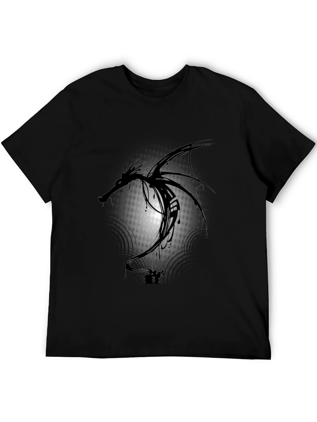 Dragon Graphic Black Tee - Modern Style