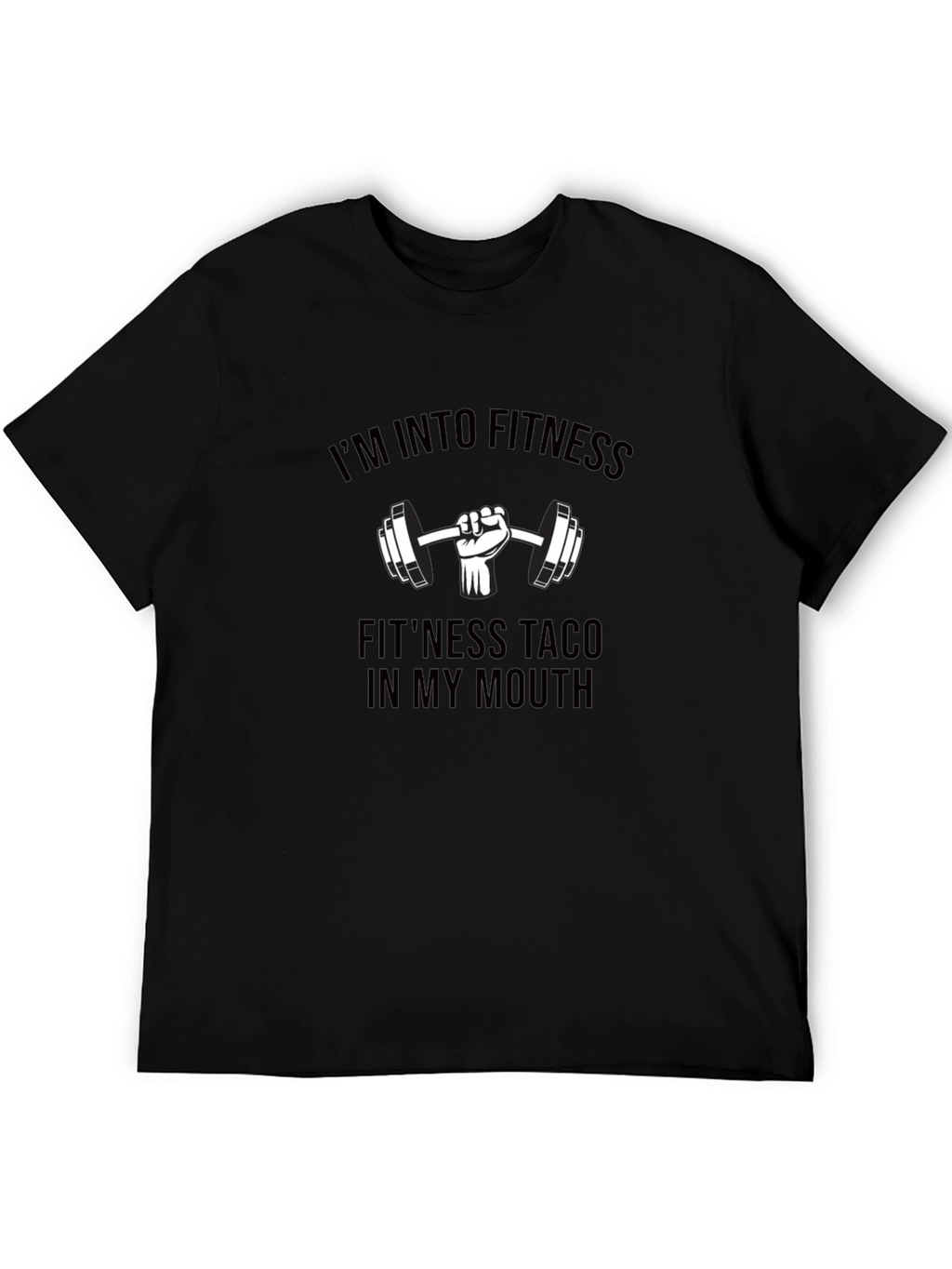 Fitness Taco Black T-Shirt Gym Humor Graphic Tee