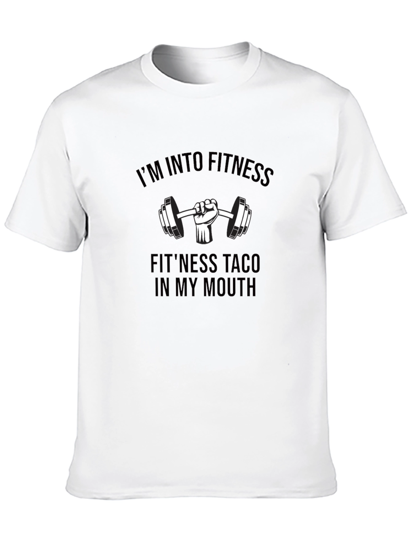 Fitness Taco Black T-Shirt Gym Humor Graphic Tee