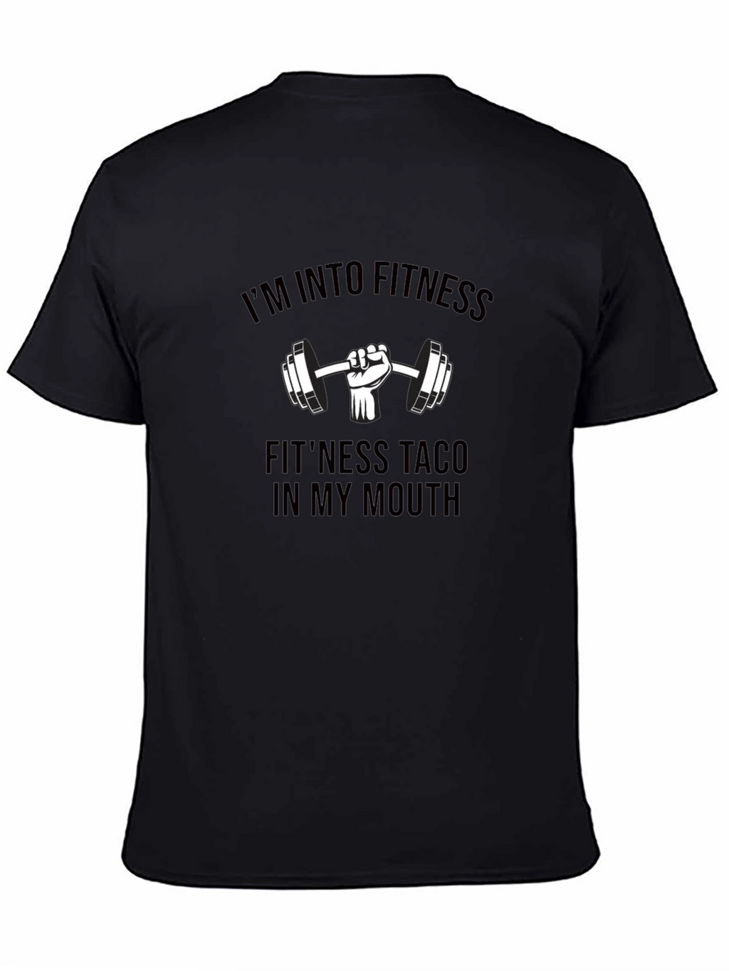 Fitness Taco Black T-Shirt Gym Humor Graphic Tee