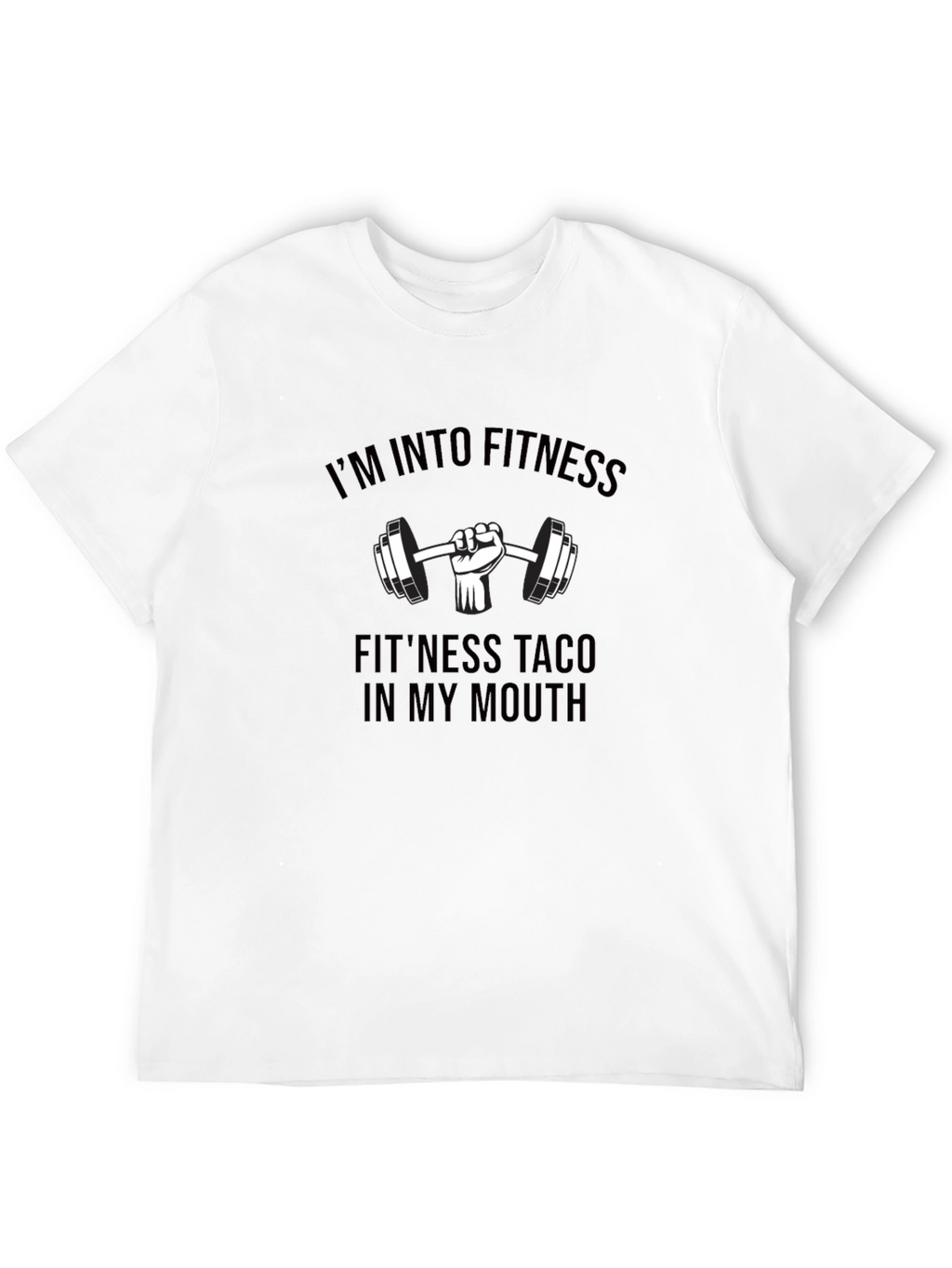 Fitness Taco Black T-Shirt Gym Humor Graphic Tee