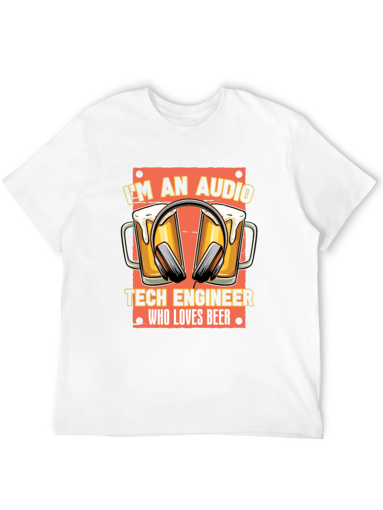 Audio Tech Engineer Beer Lover Black T-Shirt