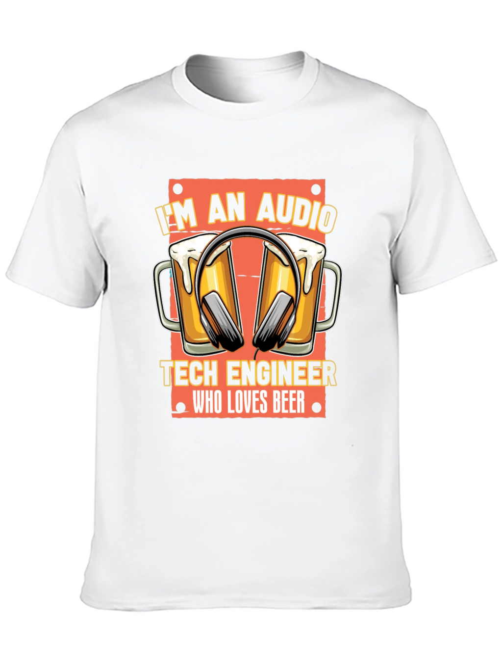 Audio Tech Engineer Beer Lover Black T-Shirt