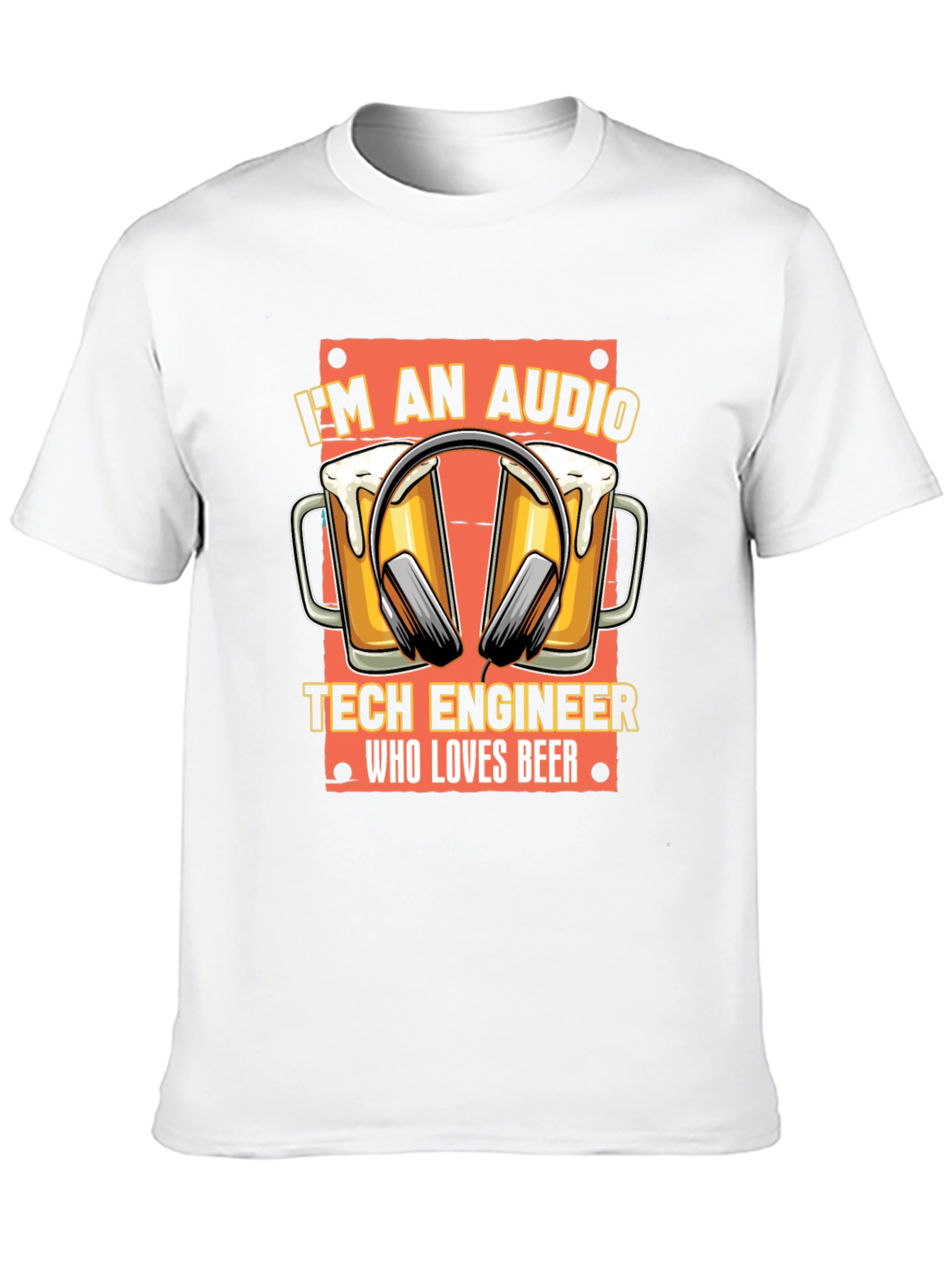 Audio Tech Engineer Beer Lover Black T-Shirt