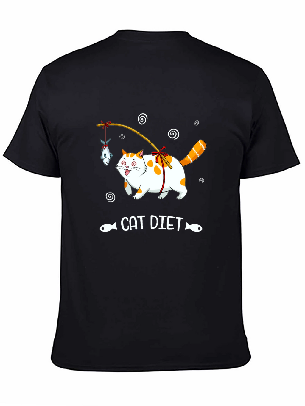 Funny Cat Diet T-Shirt - Unisex Black Tee