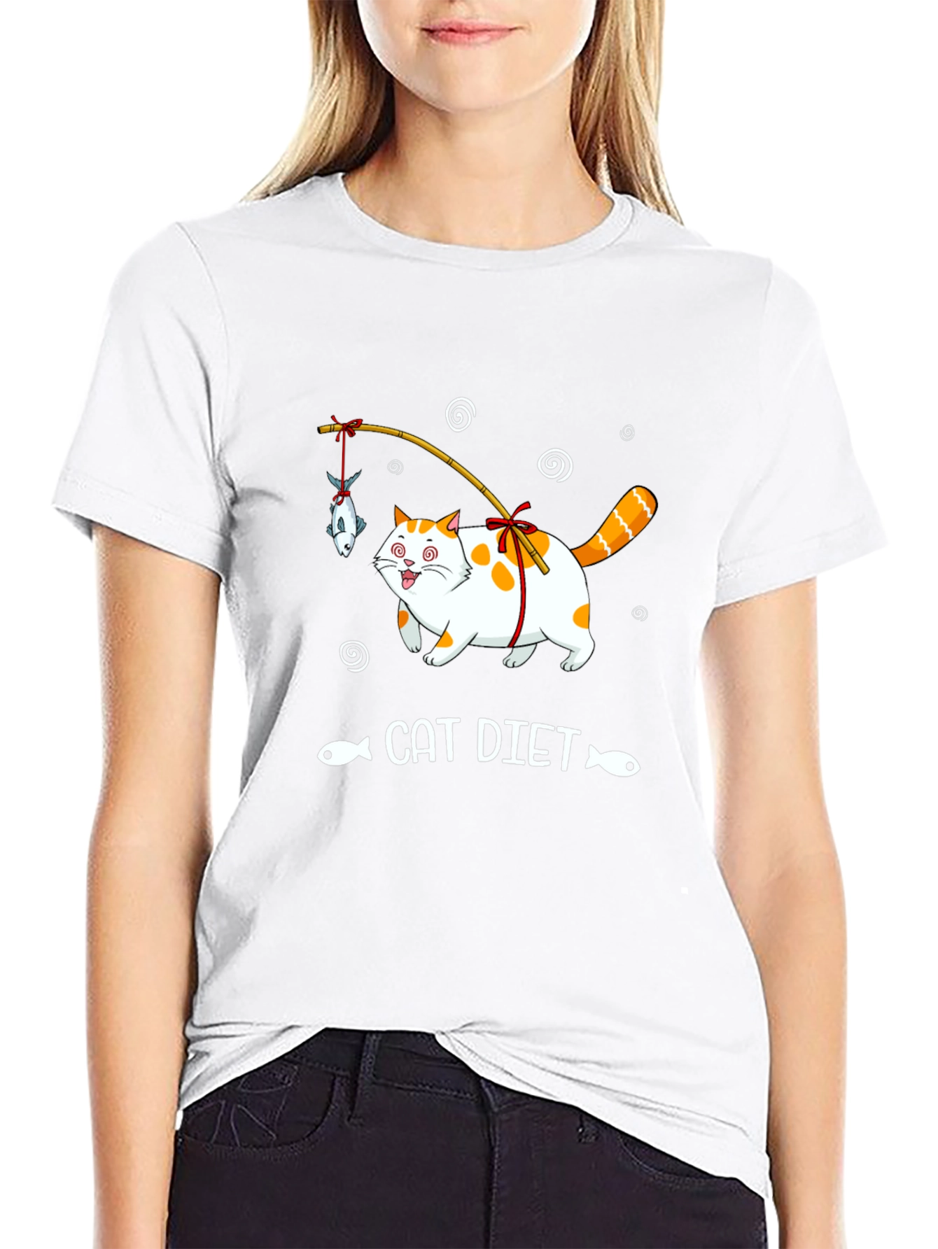 Funny Cat Diet T-Shirt - Unisex Black Tee