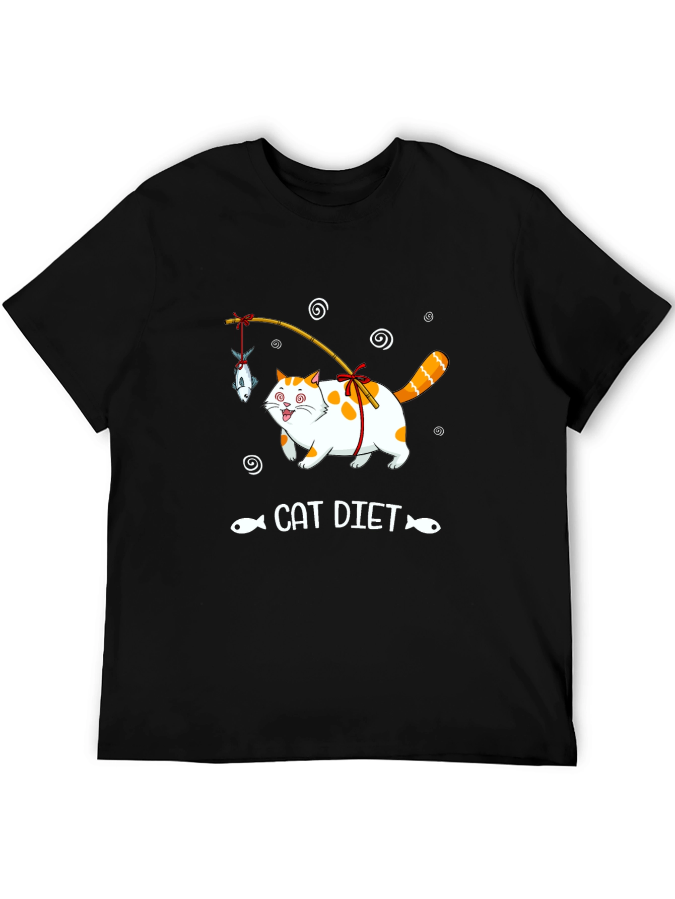 Funny Cat Diet T-Shirt - Unisex Black Tee