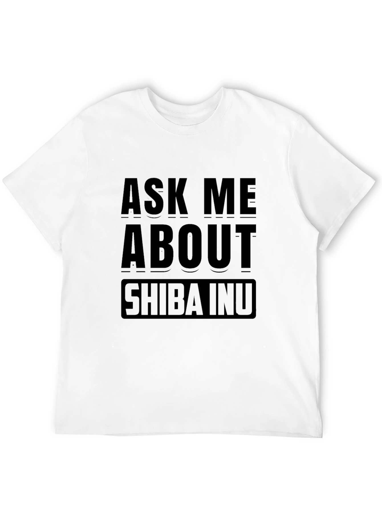 Ask Me About Shiba Inu Black T-Shirt