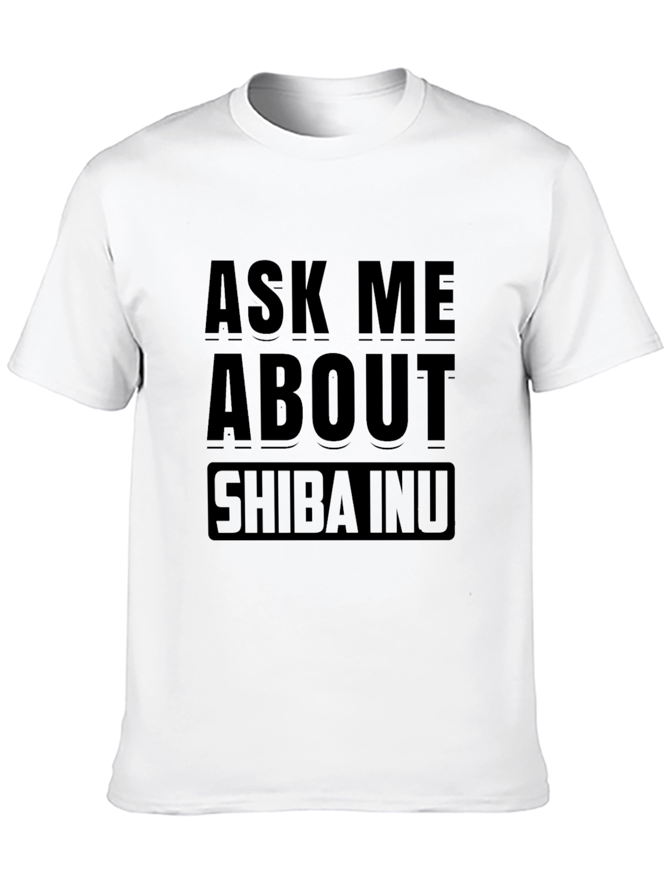 Ask Me About Shiba Inu Black T-Shirt