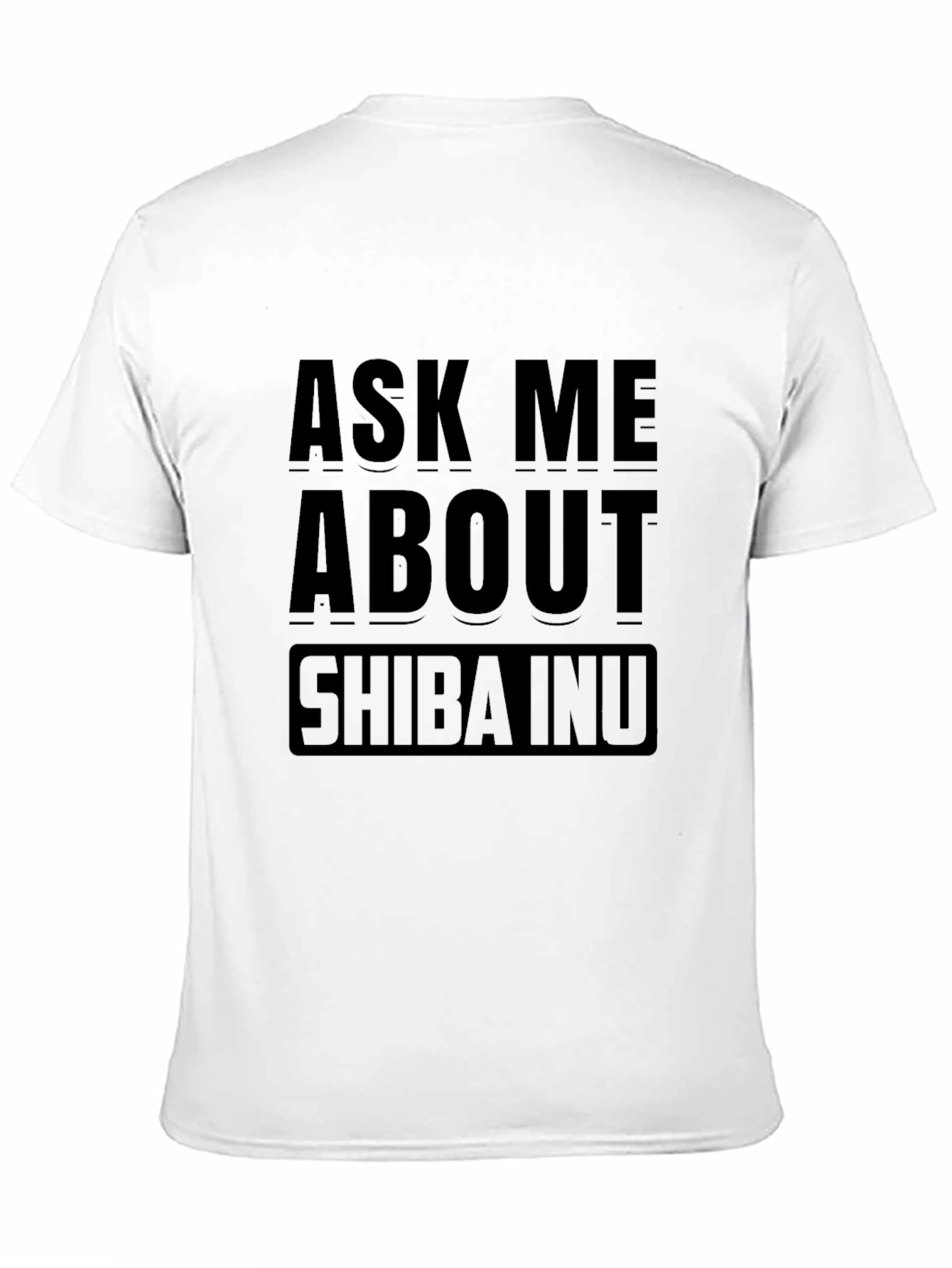 Ask Me About Shiba Inu Black T-Shirt