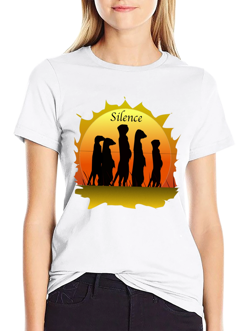 Silence Meerkat Graphic T-Shirt