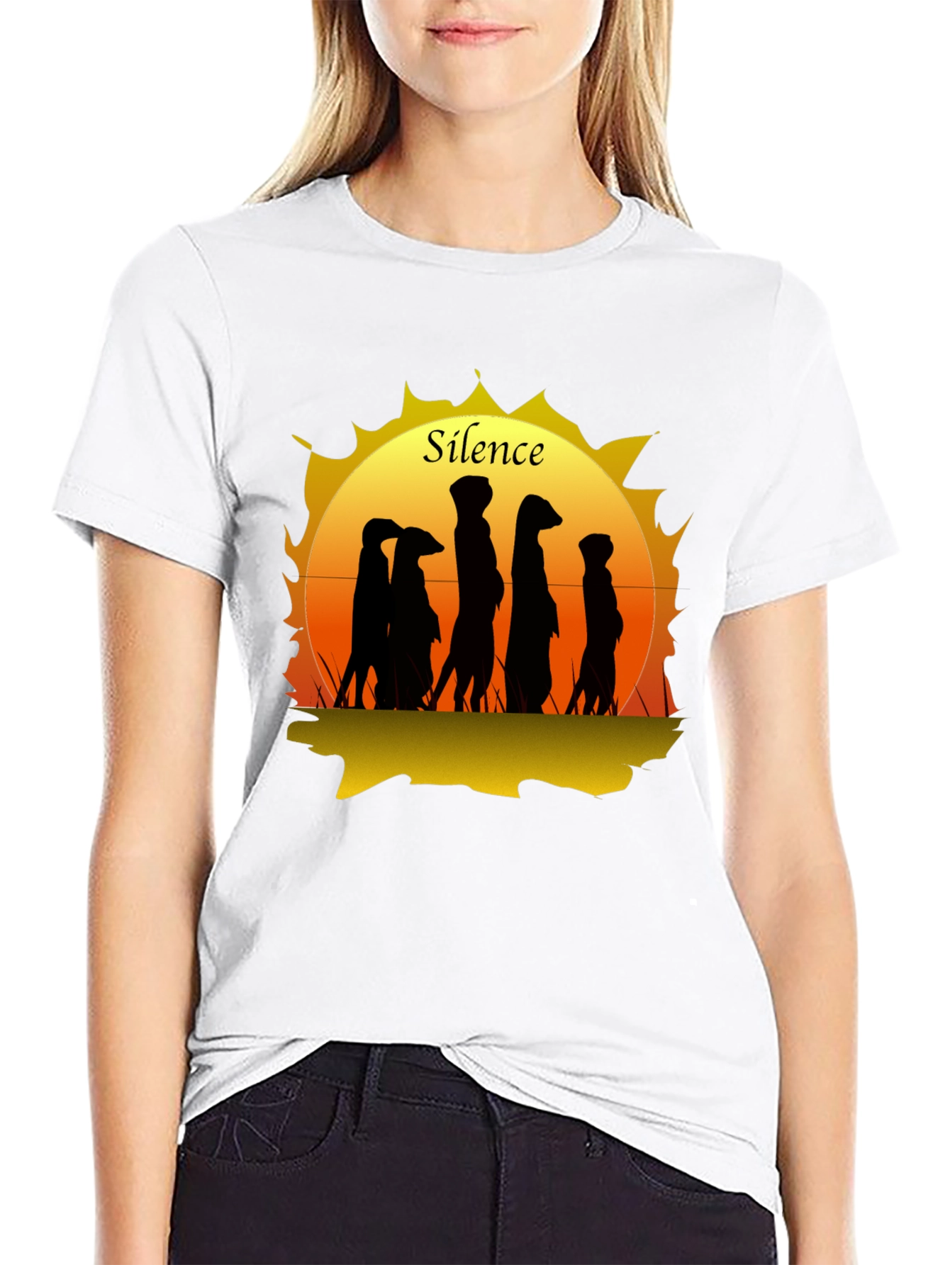 Silence Meerkat Graphic T-Shirt