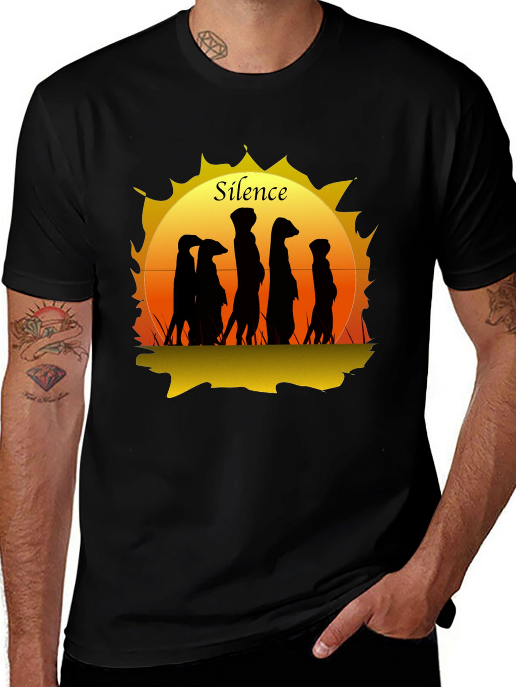 Silence Meerkat Graphic T-Shirt