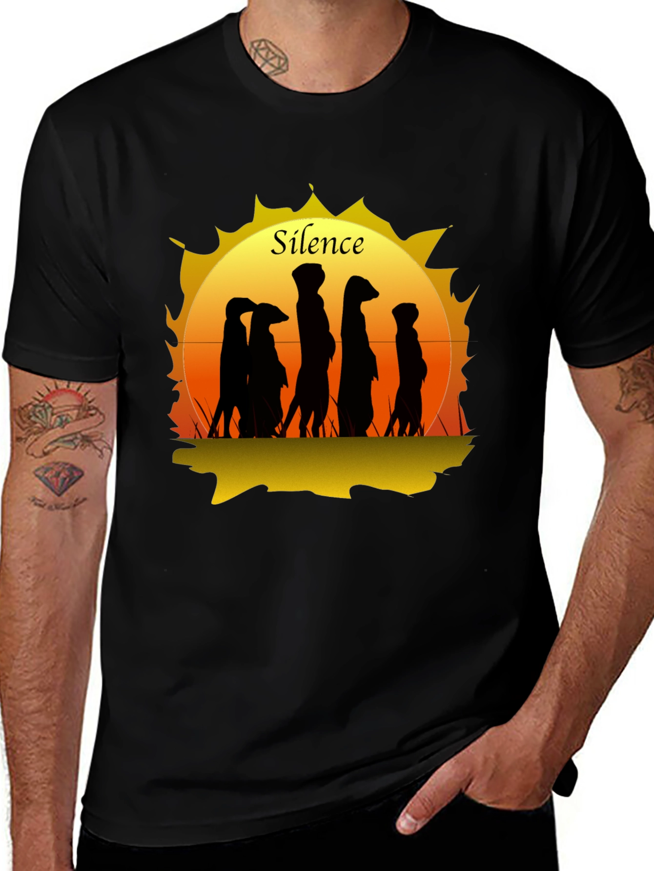 Silence Meerkat Graphic T-Shirt