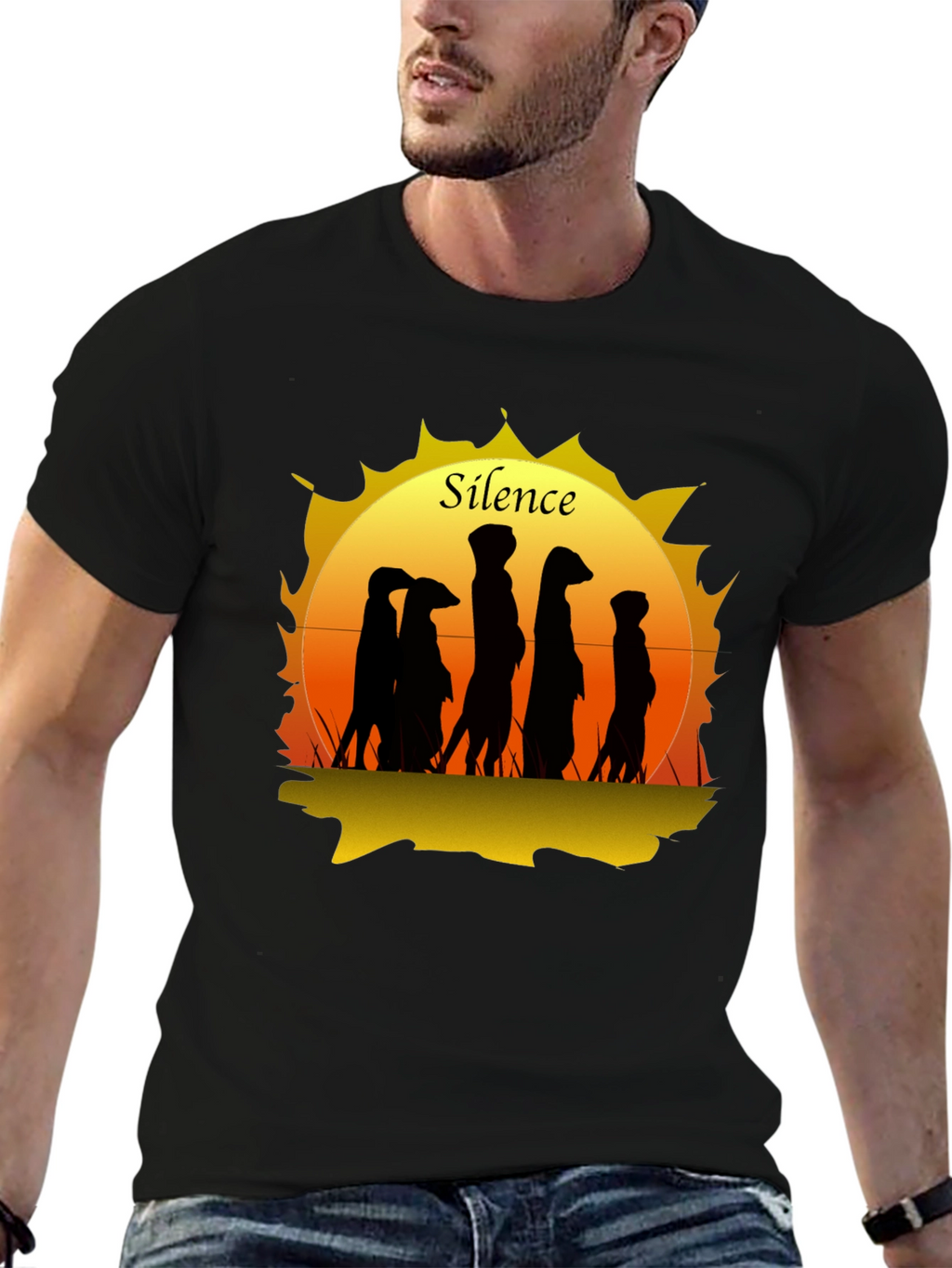 Silence Meerkat Graphic T-Shirt