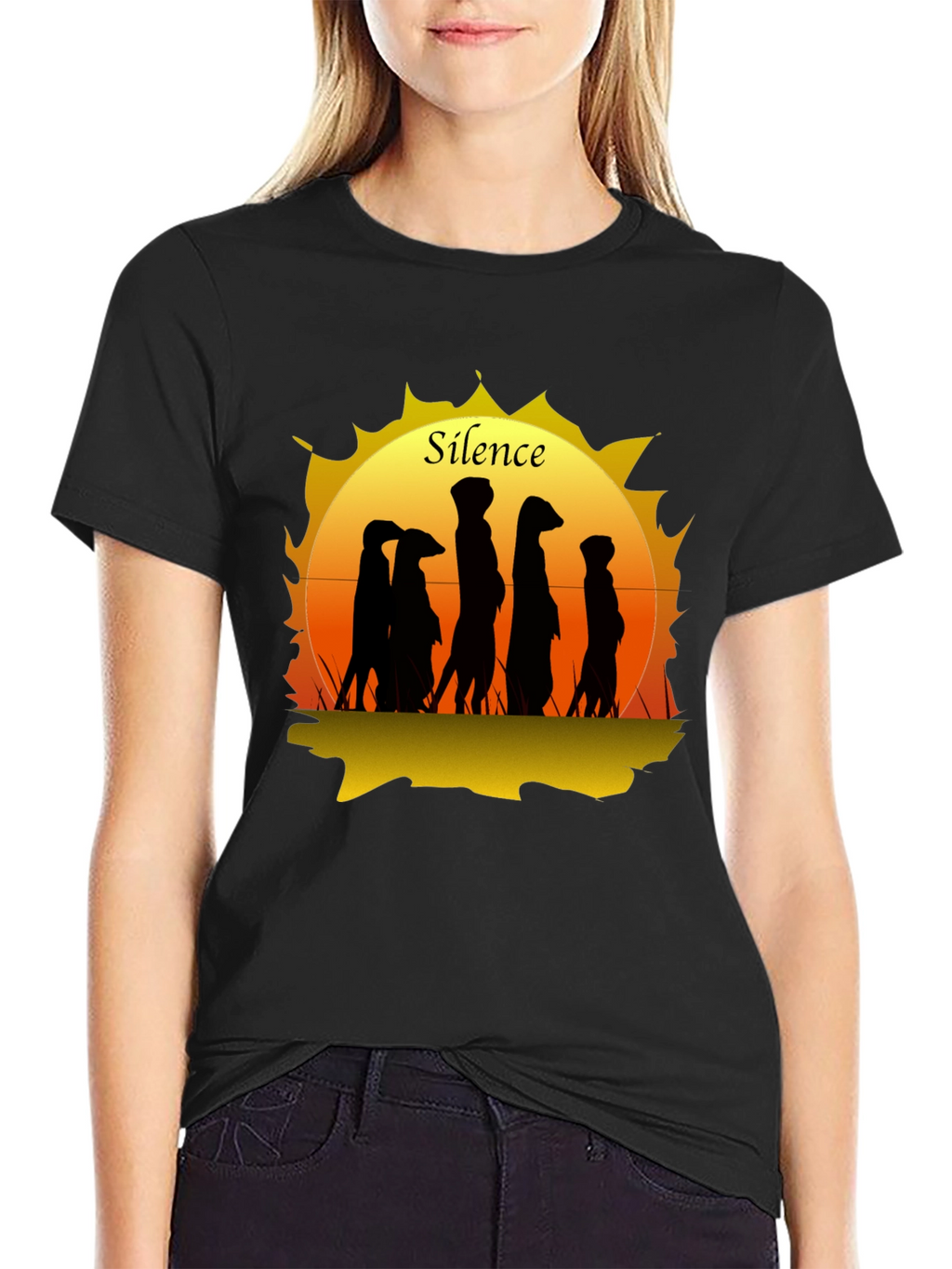 Silence Meerkat Graphic T-Shirt