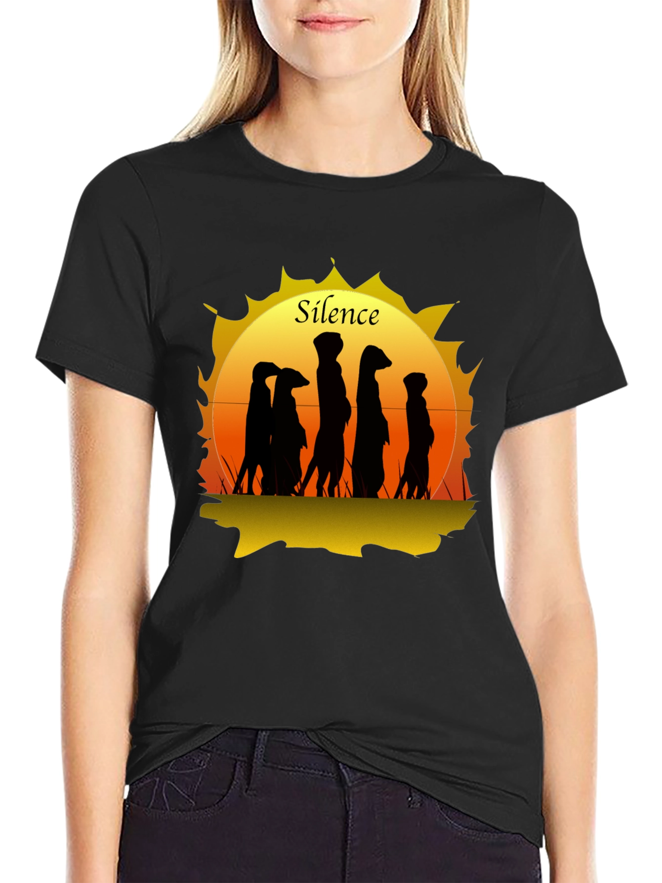 Silence Meerkat Graphic T-Shirt