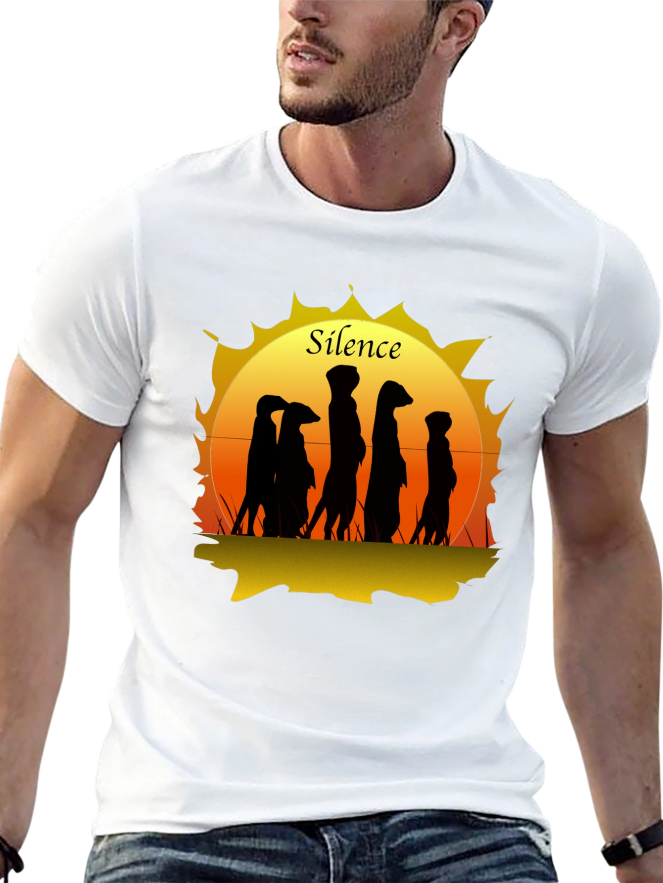 Silence Meerkat Graphic T-Shirt