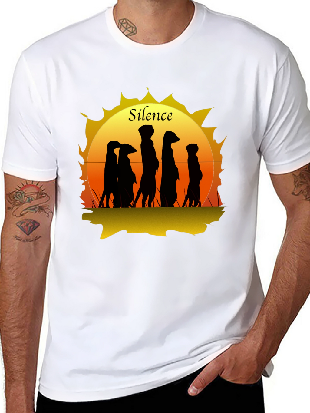 Silence Meerkat Graphic T-Shirt
