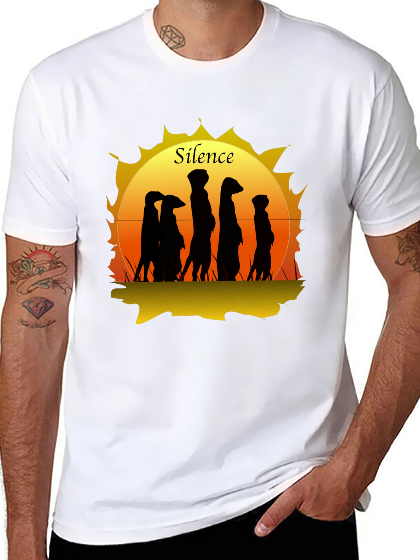 Silence Meerkat Graphic T-Shirt