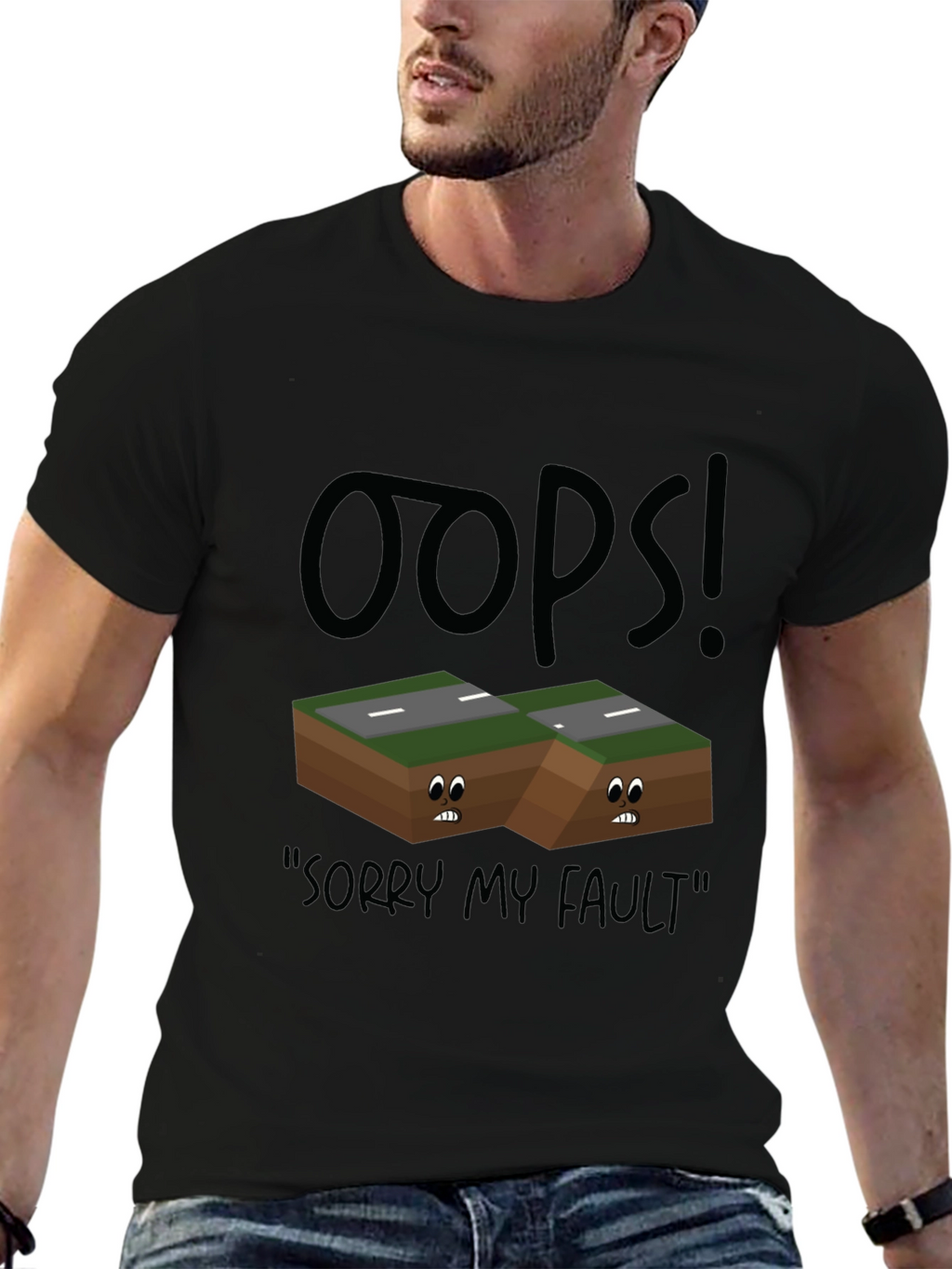 Oops! Fault Line Graphic T-Shirt