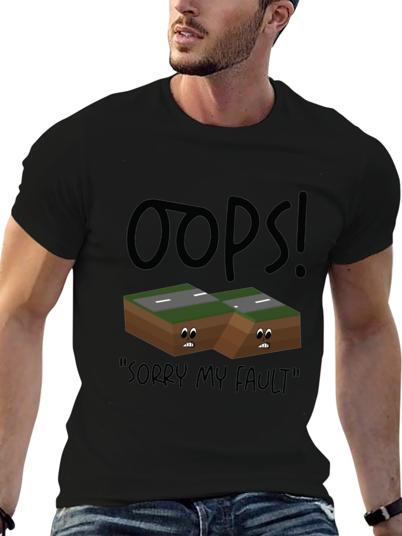 Oops! Fault Line Graphic T-Shirt