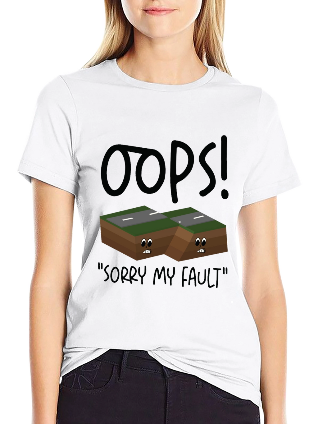 Oops! Fault Line Graphic T-Shirt