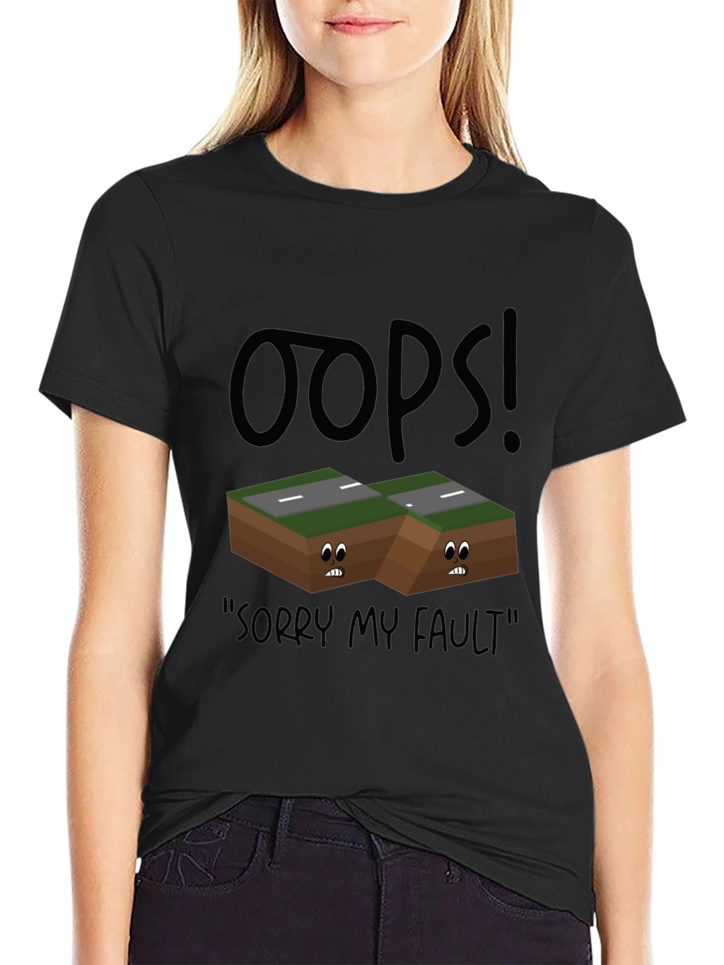 Oops! Fault Line Graphic T-Shirt