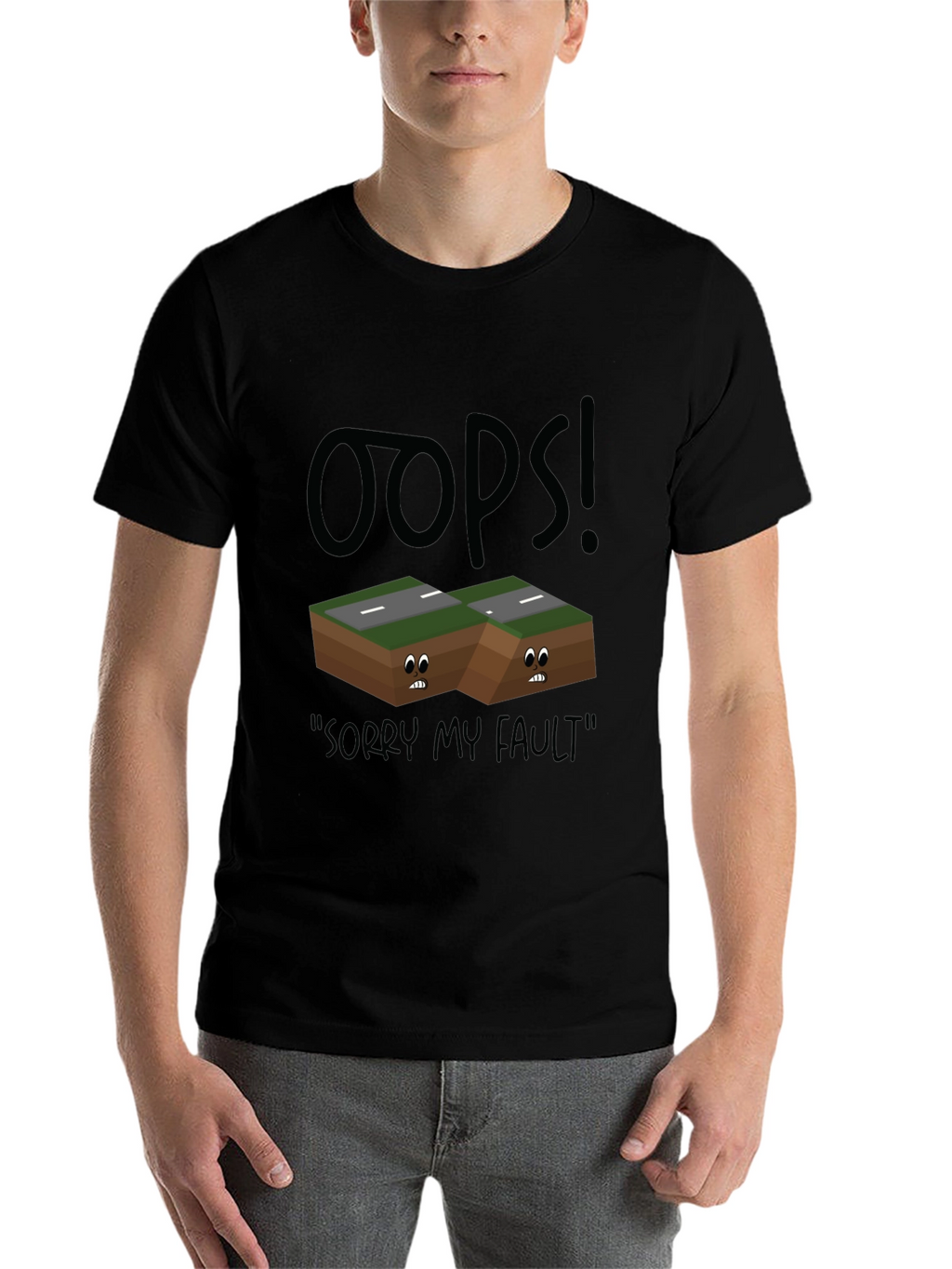 Oops! Fault Line Graphic T-Shirt
