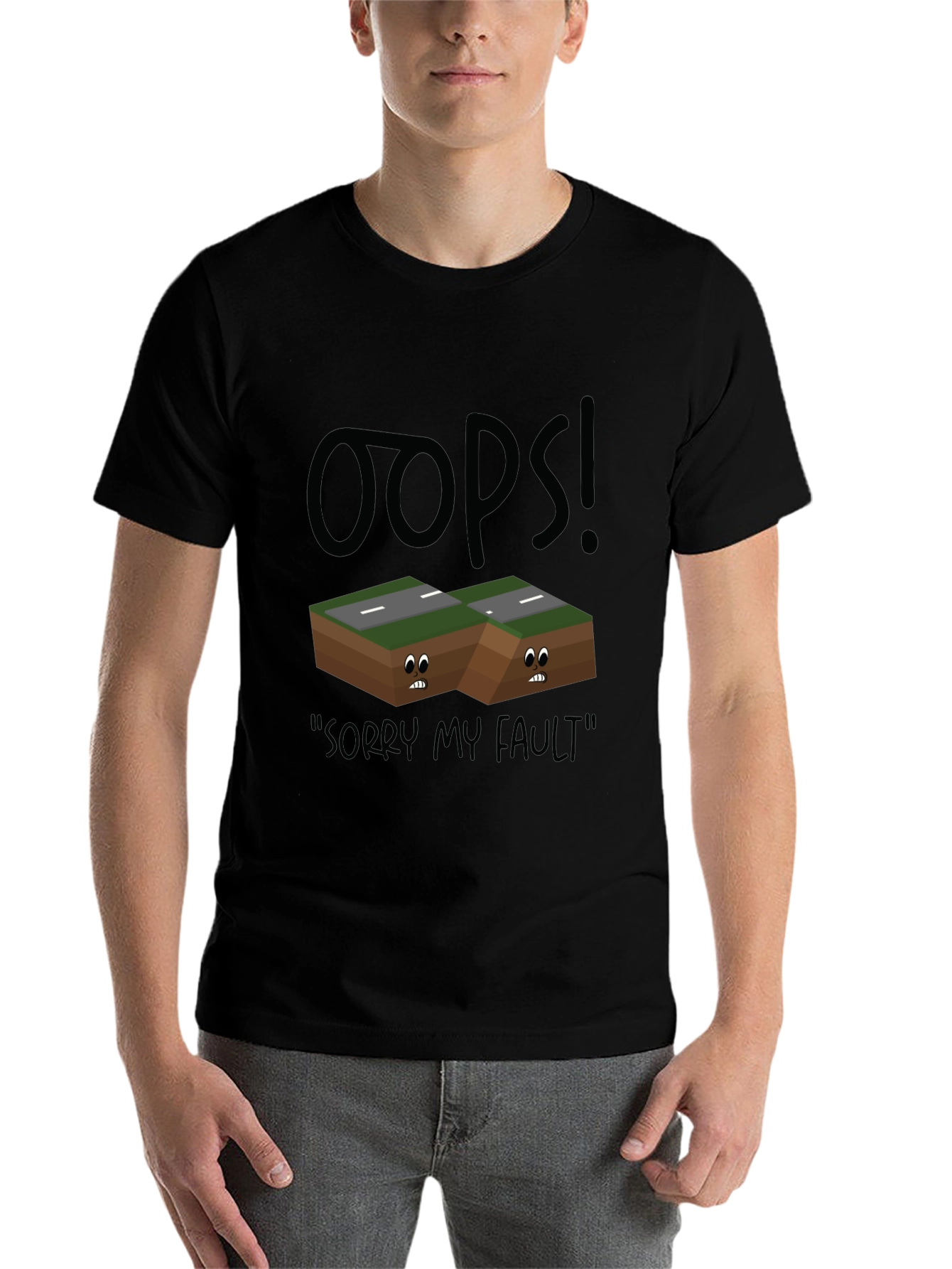 Oops! Fault Line Graphic T-Shirt