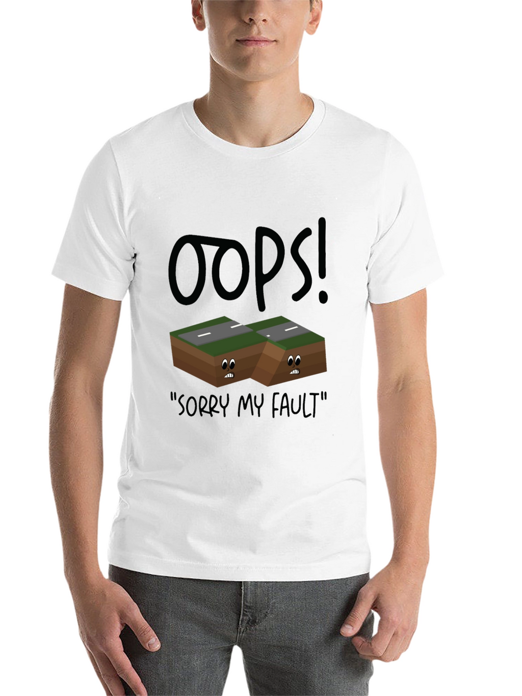 Oops! Fault Line Graphic T-Shirt