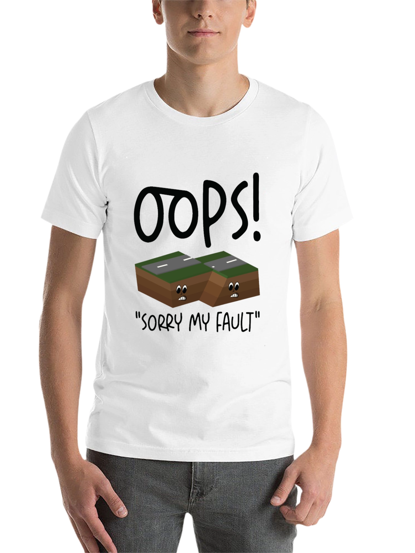 Oops! Fault Line Graphic T-Shirt
