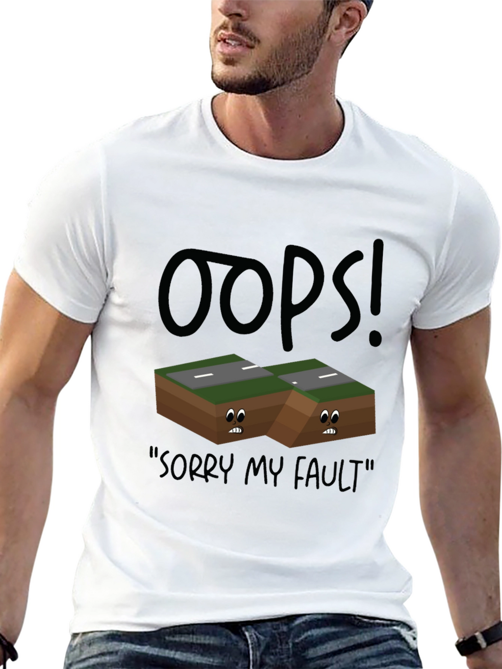 Oops! Fault Line Graphic T-Shirt