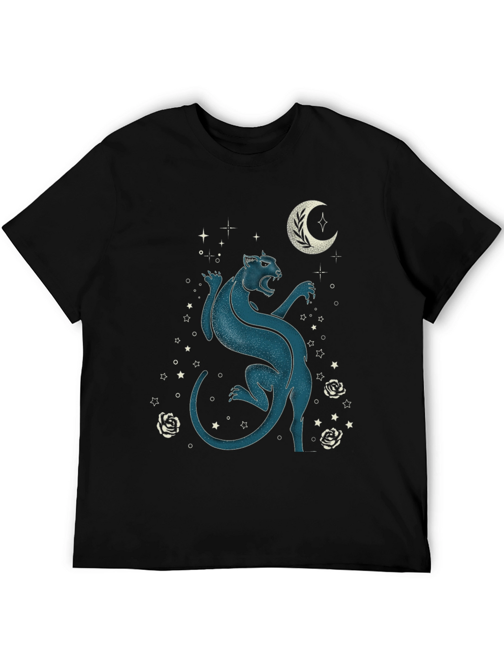 Mystic Panther Graphic Tee - Black
