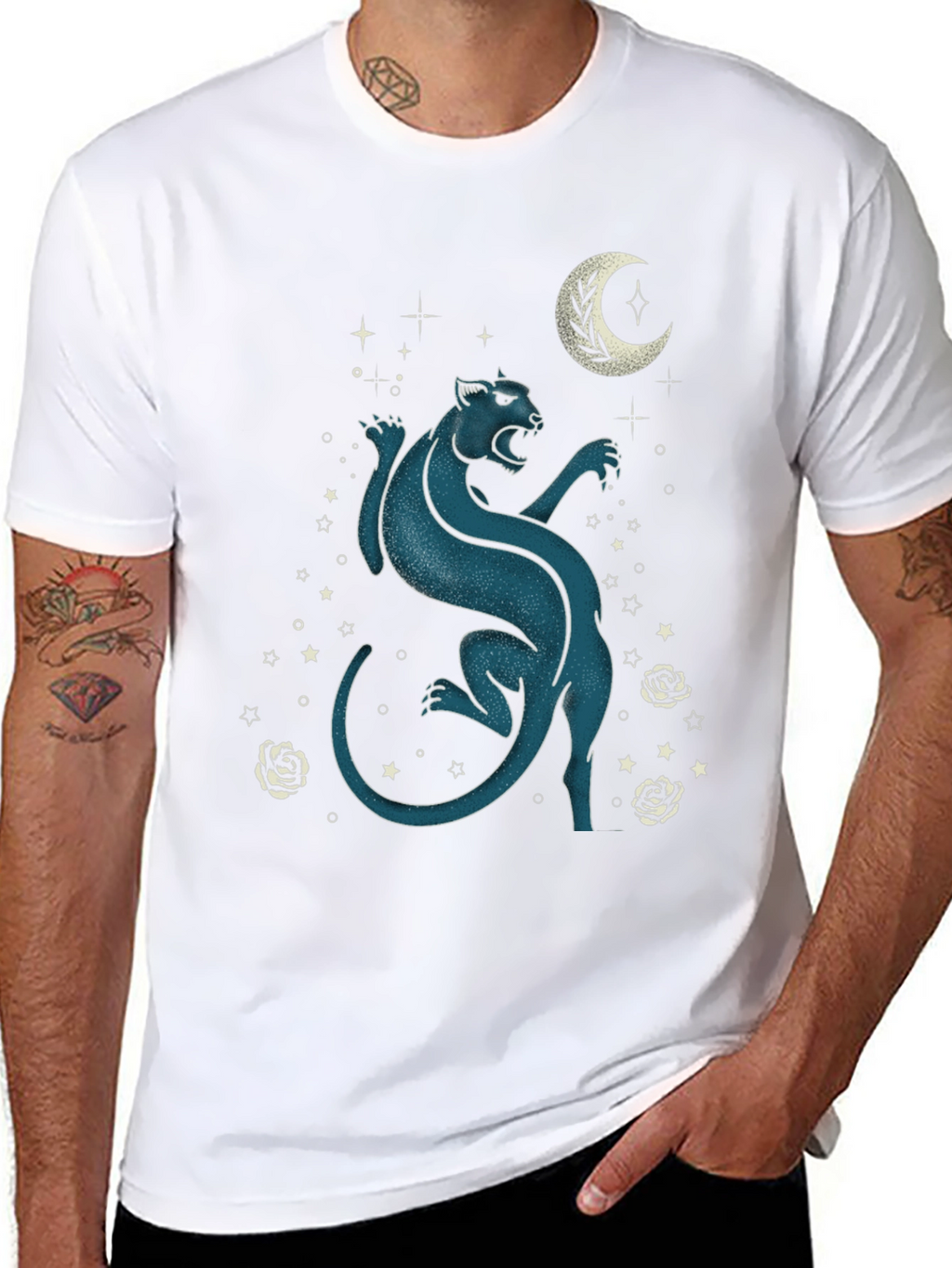 Mystic Panther Graphic Tee - Black