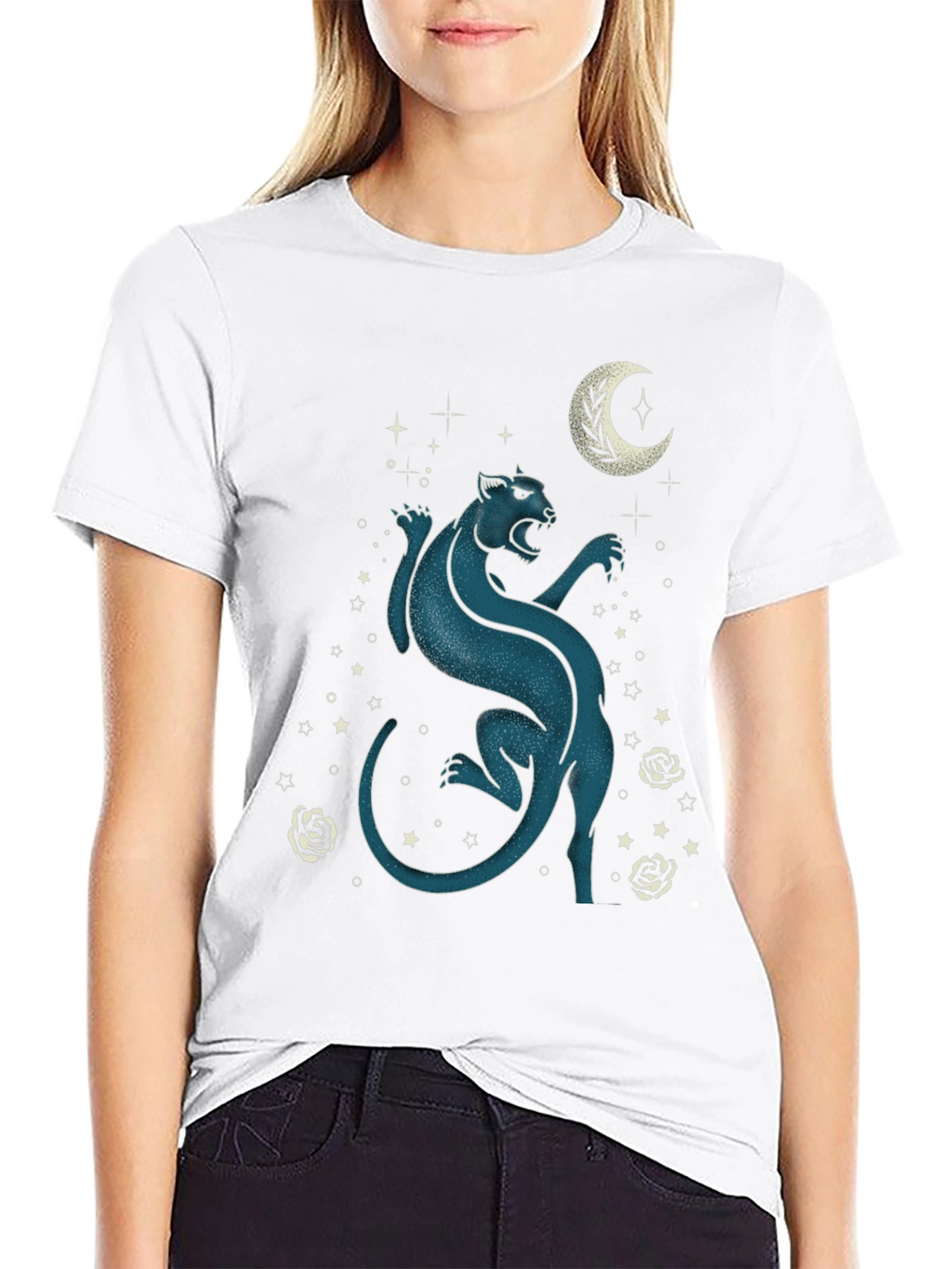 Mystic Panther Graphic Tee - Black