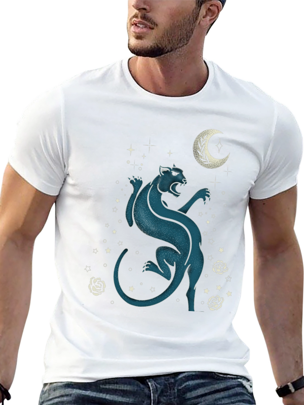 Mystic Panther Graphic Tee - Black