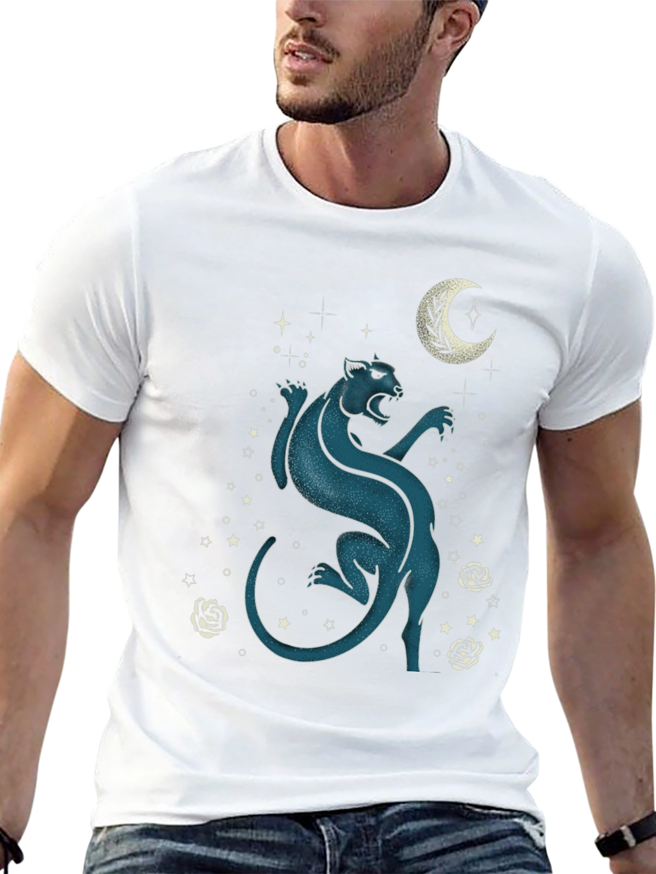 Mystic Panther Graphic Tee - Black