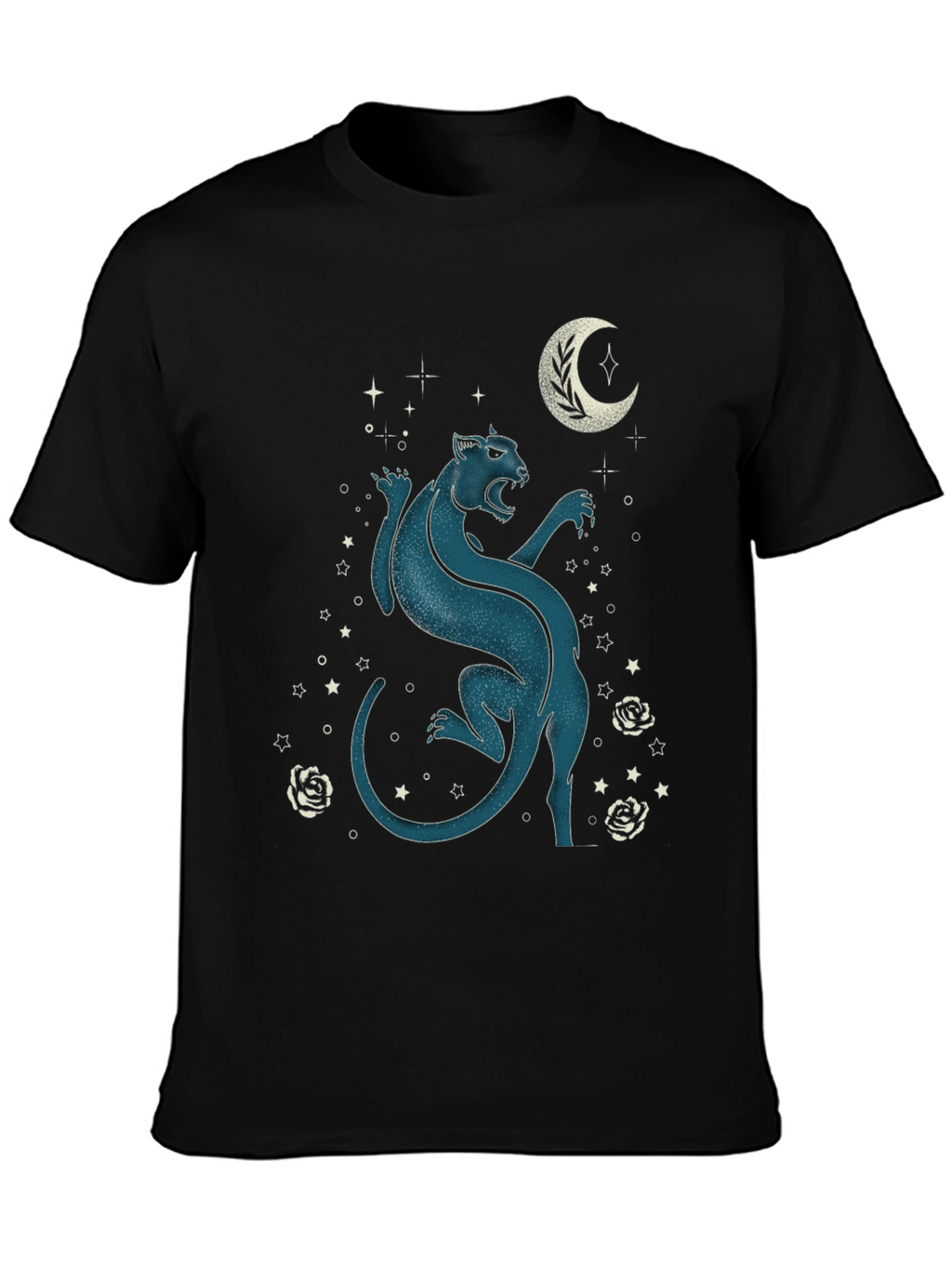 Mystic Panther Graphic Tee - Black