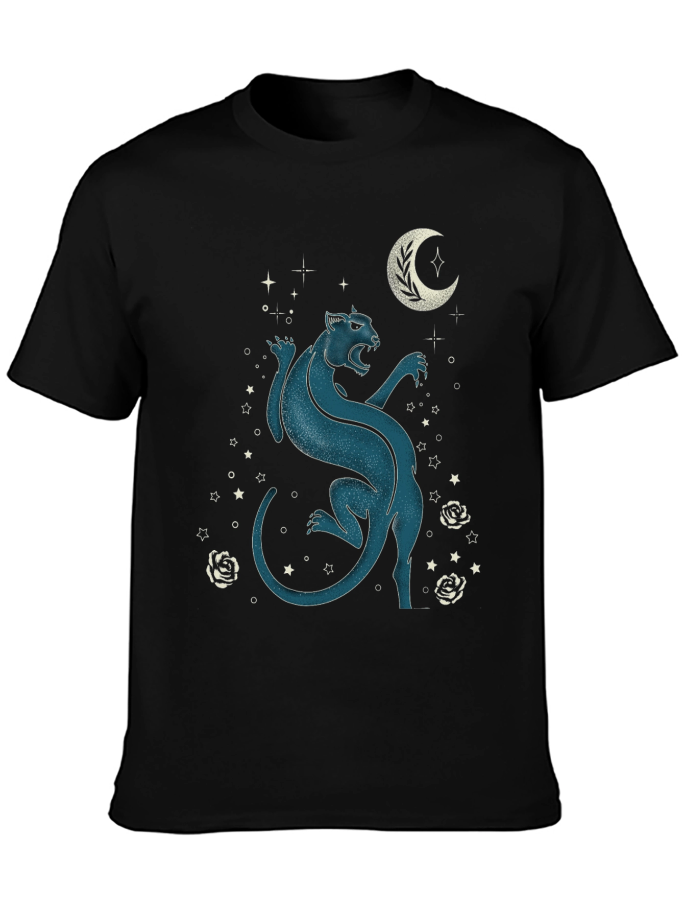 Mystic Panther Graphic Tee - Black