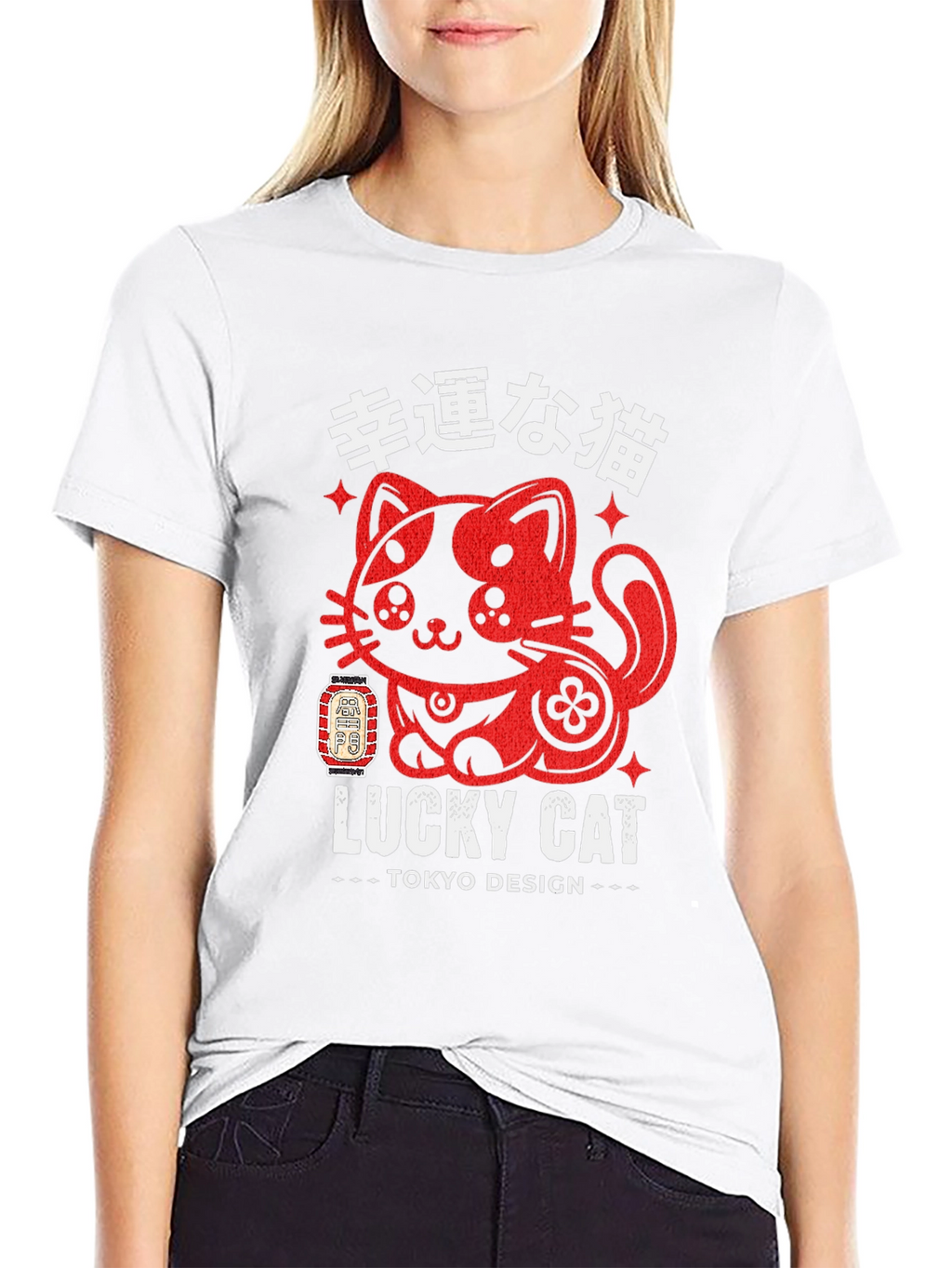 Lucky Cat Tokyo Design T-Shirt