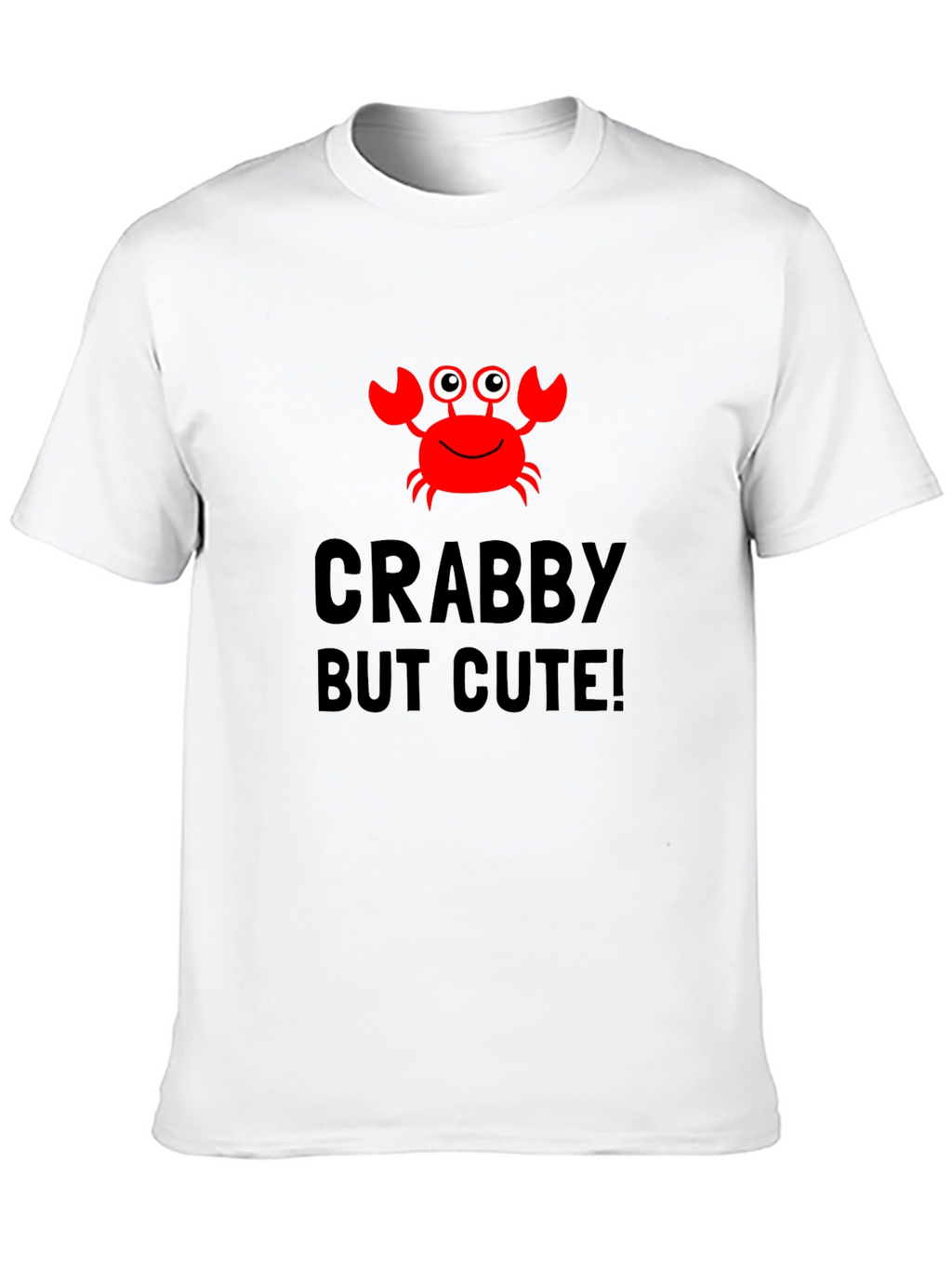 Crabby But Cute Black Graphic Tee