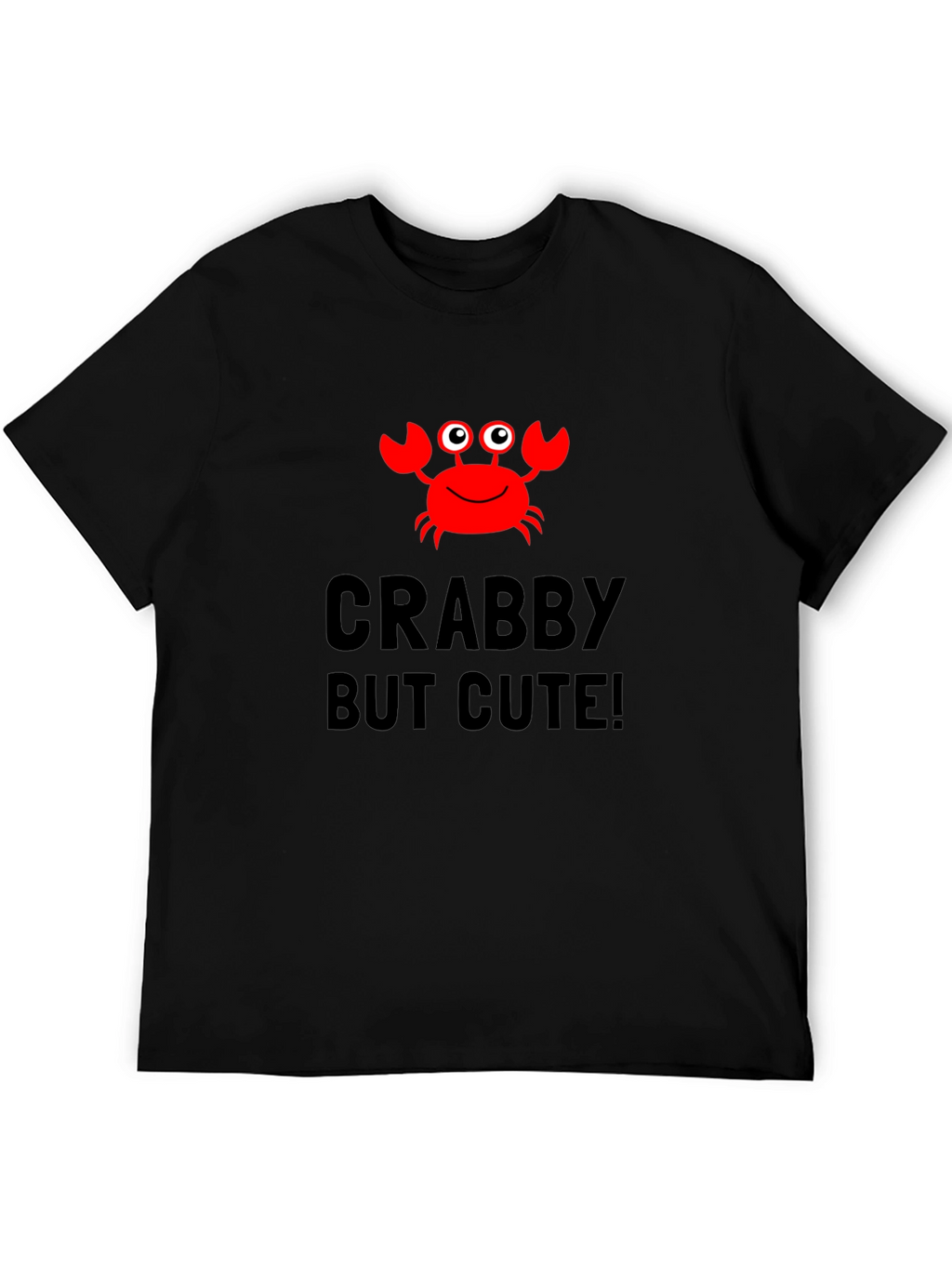 Crabby But Cute Black Graphic Tee