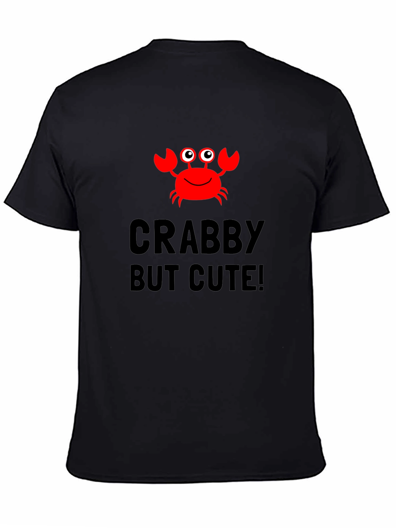 Crabby But Cute Black Graphic Tee